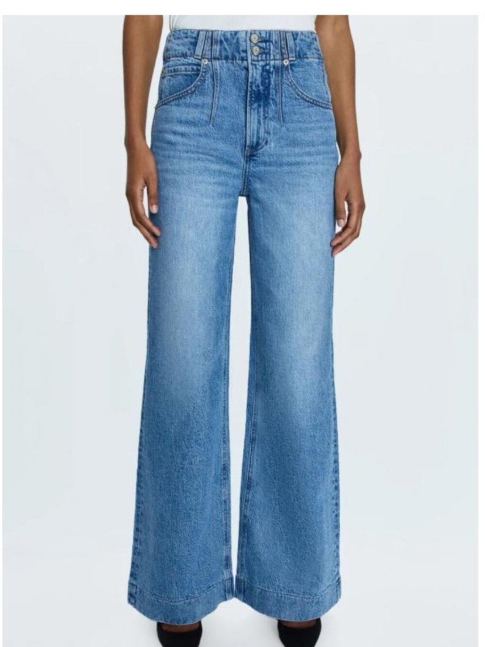 PISTOLA Lana High Rise Wide Leg Jeans – Light Wash